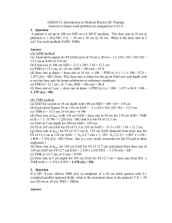 GS020113: Introduction to Medical Physics III: Therapy - UT