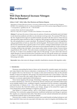 Will Dam Removal Increase Nitrogen Flux to Estuaries?