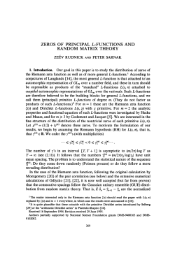 zeros of principal l-functions and random matrix theory