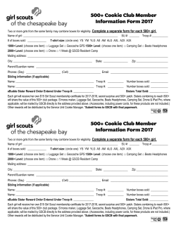 500+ Cookie Club member form