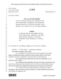 SB 332 - Arkansas General Assembly