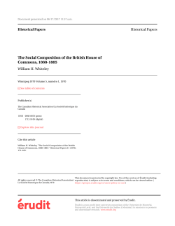 The Social Composition of the British House of