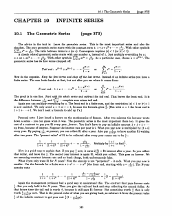 CHAPTER 10 INFINITE SERIES