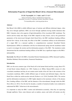 Deformation Properties of Single Red Blood Cell in a Stenosed