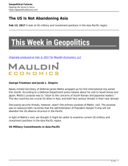 The US Is Not Abandoning Asia