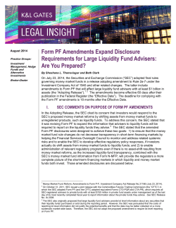 Form PF Amendments Expand Disclosure Requirements for Large