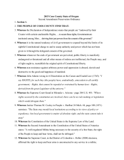 2015 Coos County State of Oregon Second Amendment