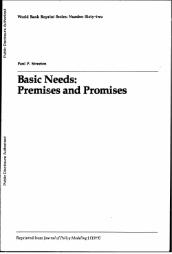 Basic Needs - World bank documents