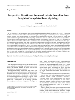 Genetic and hormonal roles in bone disorders