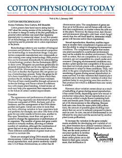 Cotton Physiology Today - The National Cotton Council