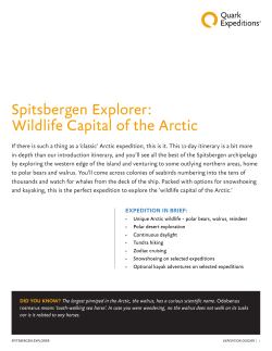 Spitsbergen Explorer: Wildlife Capital of the Arctic