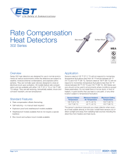 Data Sheet 85001-0589 -- Rate Compensation Heat Detectors