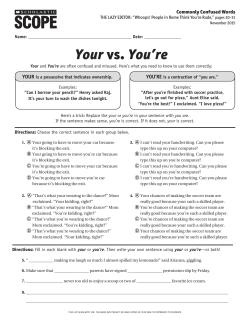 Your vs. You`re