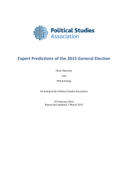Expert Predictions of the 2015 General Election