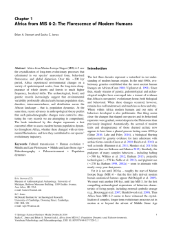 Africa from MIS 6-2: The Florescence of Modern Humans