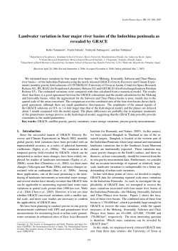 Landwater variation in four major river basins of the Indochina
