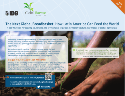 The Next Global Breadbasket: How Latin America Can Feed the World