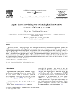 Agent-based modeling on technological innovation as an