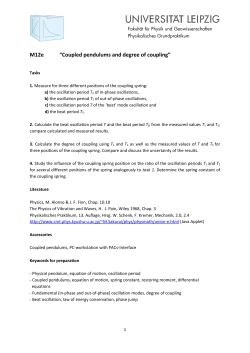 M12e &ldquo;Coupled pendulums and degree of coupling&rdquo;