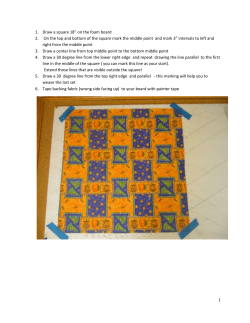 1 1. Draw a square 18&rdquo; on the foam board 2. On the top and bottom