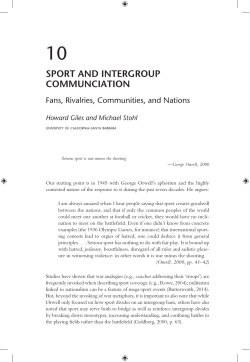 sport and intergroup communciation