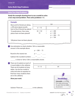Solve Two-Step Problems Solve Multi