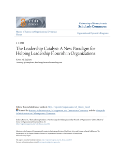 The Leadership Catalyst: A New Paradigm for