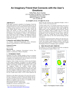 An Imaginary Friend that Connects with the User`s