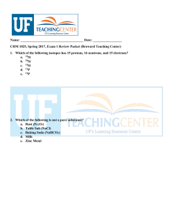 Review Packet - UF Teaching Center