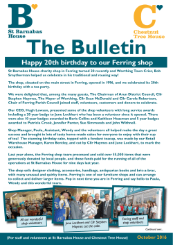 The Bulletin - St Barnabas House