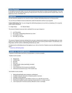 Online Paystubs Federal tax Taxable vs. non-taxable