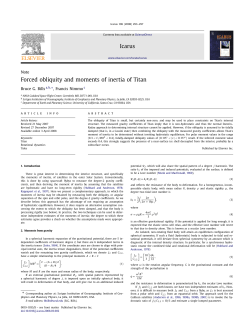 Icarus Forced obliquity and moments of inertia of Titan