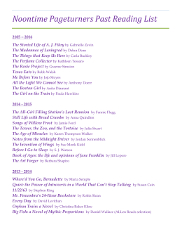 Noontime Pageturners Past Reading List