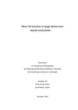 Munc18 function in large dense-core vesicle exocytosis