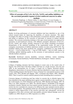 Effect of synergies of K2Cr2O7, K2CrO4, NaNO2 and aniline