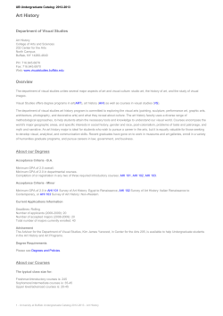 Art History - Undergraduate Catalog