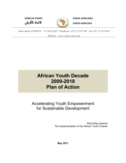 African Youth Decade 2009-2018 Plan of Action
