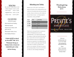 Thanksgiving Selections
