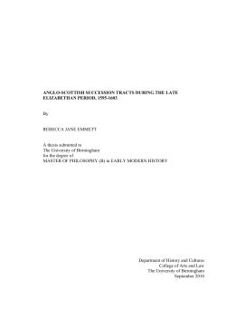 By REBECCA JANE EMMETT A thesis submitted