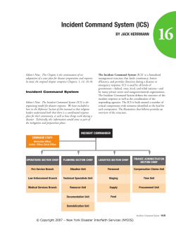 Incident Command System - New York Disaster Interfaith Services