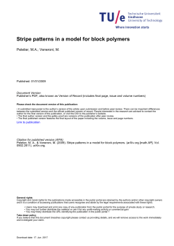 Stripe patterns in a model for block polymers