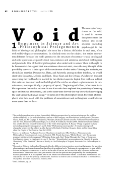 Emptiness in Science and Art