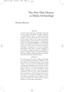 The New Film History as Media Archaeology