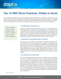 Top 10 PMO Worst Practices: Pitfalls to Avoid