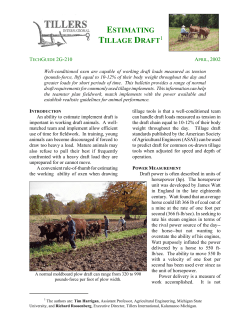 Estimating Tillage Draft
