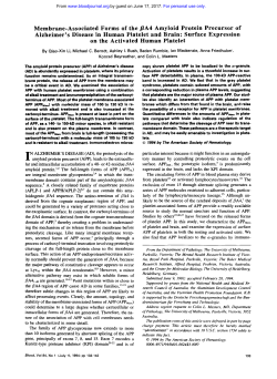Membrane-Associated Forms of the PA4 Amyloid