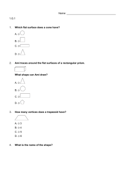 1.G.1 1. Which flat surface does a cone have?
