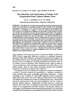 The Infectivity and Inactivation of Nucleic Acid