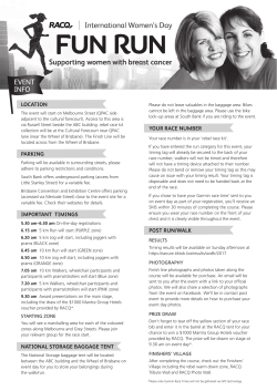 event info - International Women`s Day Fun Run