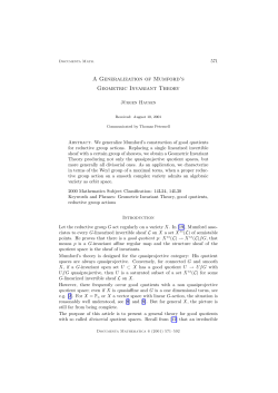 A Generalization of Mumford`s Geometric Invariant Theory